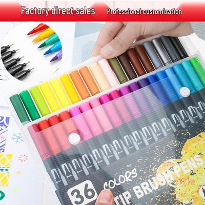168 Color Double-Ended Watercolor Fineliner Pens Set - Soft Tip, Washable, Art Drawing Tools