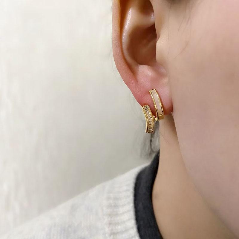 14k Zirkon Frittillaria Ohrringe Mode Temperament Leichter Luxus Stecker Ohrringe Nische Vielseitig Personalisierte Ohrringe