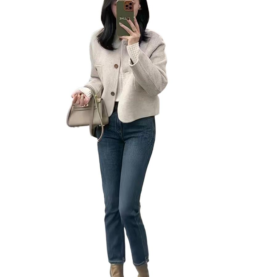 

Новое короткое шерстяное пальто Xiaoxiangfeng Temperament Niche, женский осенне-зимний корейский топ 2XL