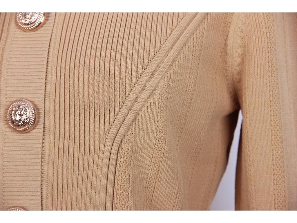 Damen Frühling 2025 Strick-Cardigan mit langen Ärmeln - Kleiner Duftstil