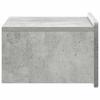 Wall Mounted Nightstand Concrete Grey 49 x 34.5 x 24 cm