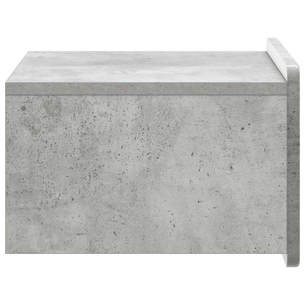 Wall Mounted Nightstand Concrete Grey 49 x 34.5 x 24 cm