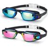 New Silicone Swimming Goggles Men Women Electroplating Colorful Adjustable Professional Swimming Glasses Waterproof Anti-UV