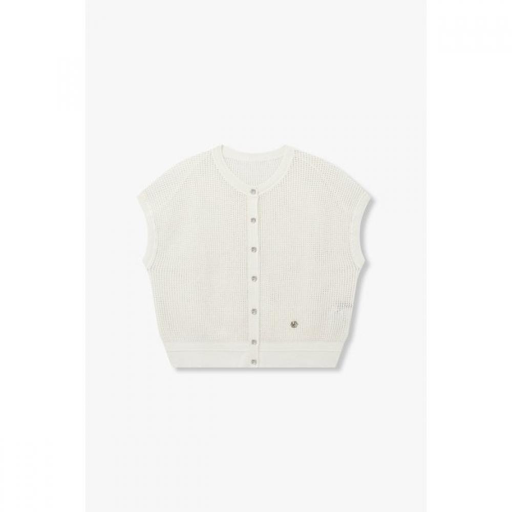 

Vov Mesh Crochet Knit Vest 7156250007 01 (white)/OS (one size)