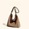 Vintage Versatile Commuter Bag Women's Large Capacity Underarm Bag Suede Shoulder Bag Handbag