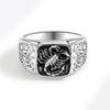 Creative Scorpio Relief Men Ring 925 Silver Poison Scorpion Design Anniversary Band Jewelry Gift For Him