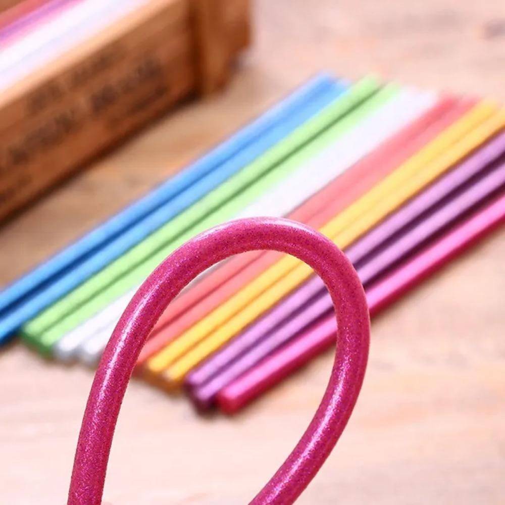 10 Stück Heißklebestift Bunt Transparent Glitzer für Klebepistole Basteln Handyhülle Album Reparaturzubehör Klebstoff 7mm Stift