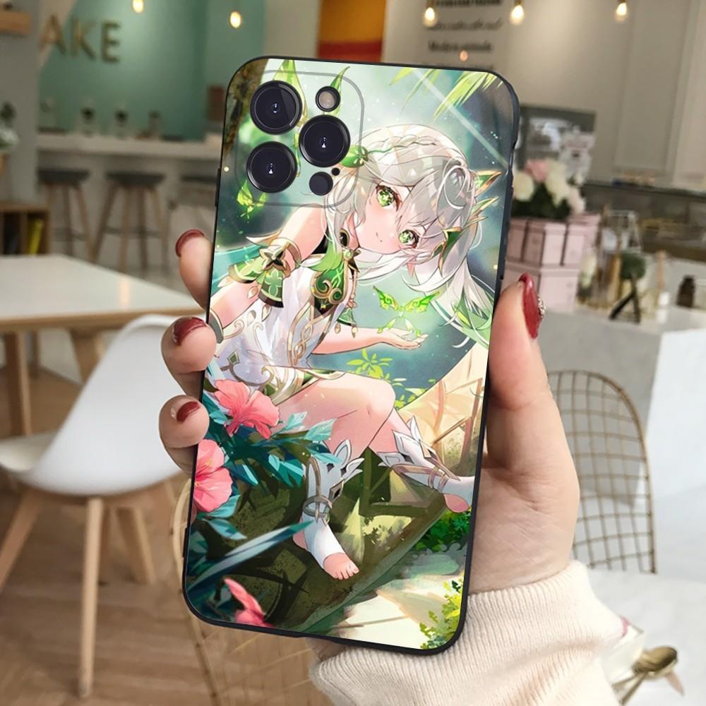 Nahida Genshin Impact Phone Case Silicone Soft for iphone 16 15 14 13 12 11 Pro Mini XS MAX Plus X Cover
