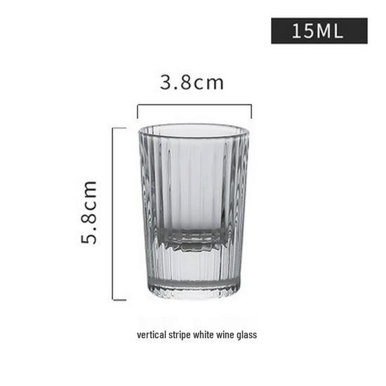 Elegant Vertical Stripe Baijiu Glass Set: Decanter & Japanese Sake Set with Small Cups