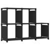 Cube Shelf with 5 Compartments Black 103 x 30 x 72.5 cm Fabric