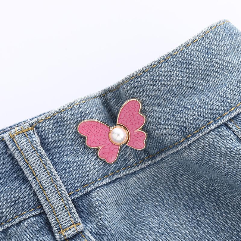 Butterfly Adjustable Waist Buckle Button for Jeans - Seamless, Nail-Free, Detachable