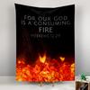For our God is a consuming fire Hebrews 12:29 Patterned tapestry for bedroom and living room home decor sofas
