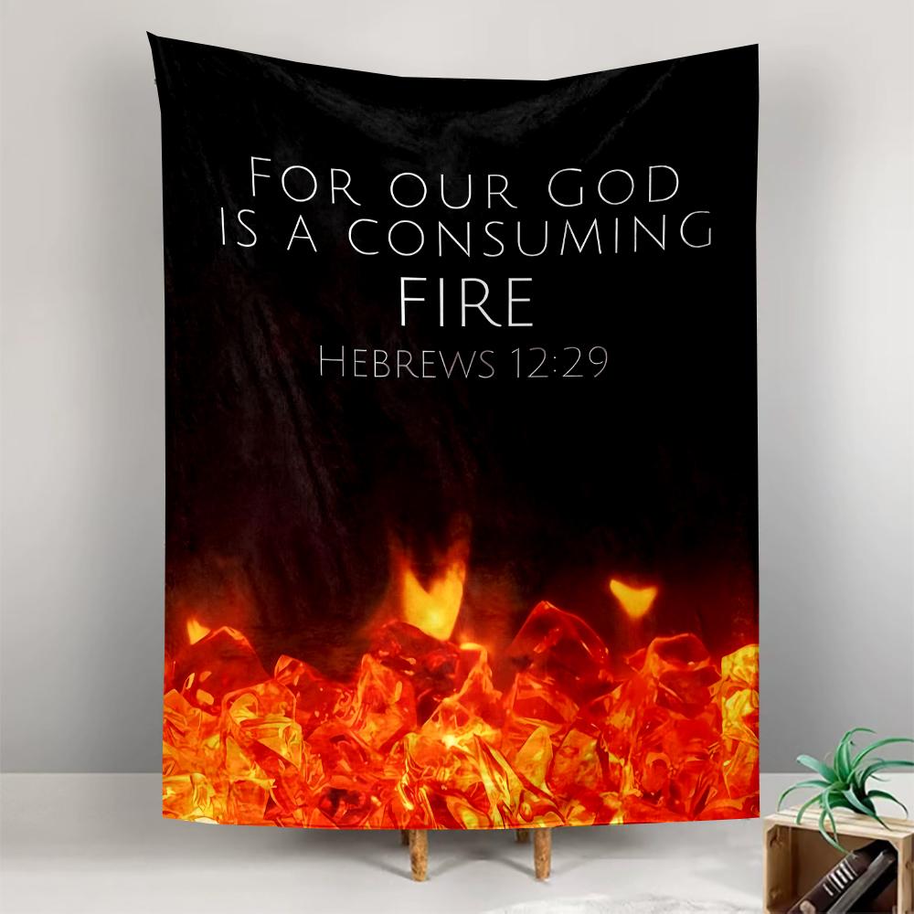 For our God is a consuming fire Hebrews 12:29 Patterned tapestry for bedroom and living room home decor sofas