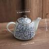800ml Chinese Ceramic Teapot Blue and White Porcelain Teapot Office and Household Large Capacity Teapot Kungfu Tea Set Teaware