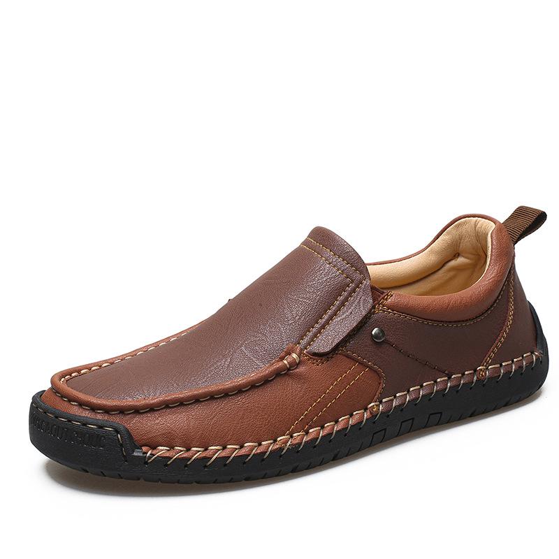 Men s Spring Slip-On Hand-Stitched Soft Sole Dad Shoes - Best Seller 46