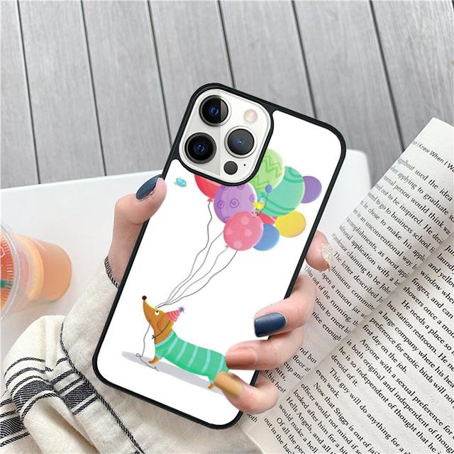 

Cartoon Dachshund Sausage Dog Phone Case Cover For iPhone 17 Air 15 16 Pro Max 14 13 12 11 Pro Max Plus Coque iPhone 16plus