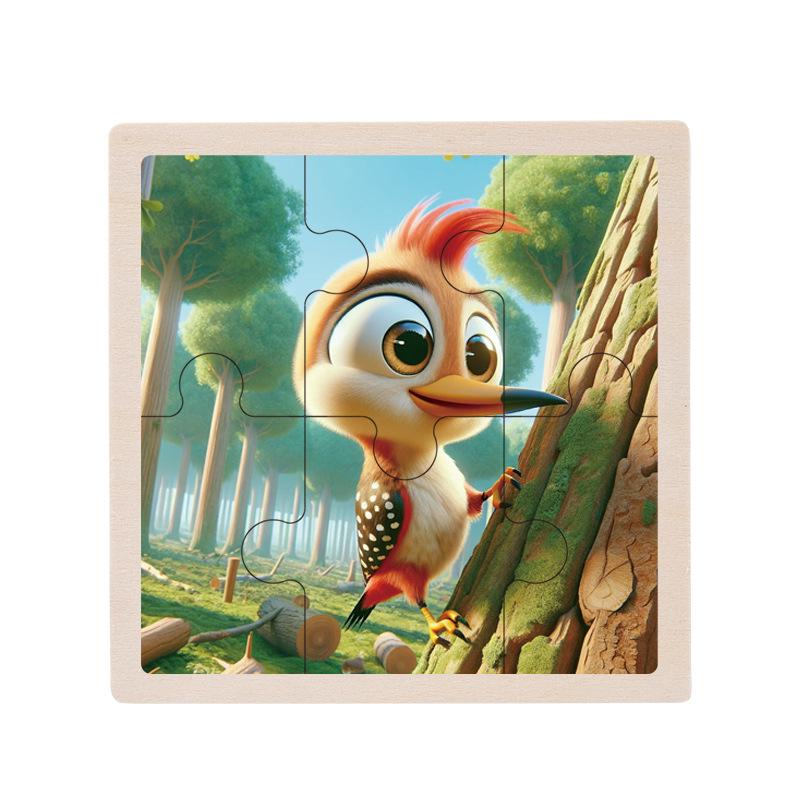 Wooden Educational Jigsaw Puzzle for Toddlers, Ages 1-5