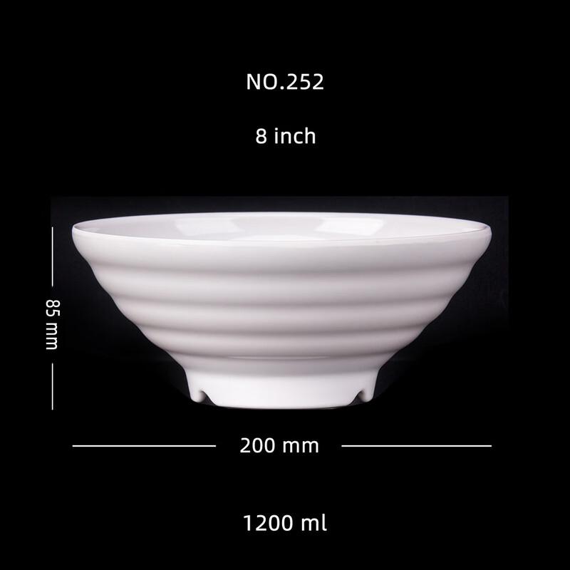 ZISIZ Melamine Double-Sided Threaded Soup Bowl