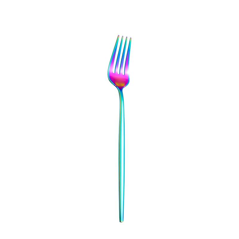 Geschirr Regenbogen Besteck Besteck Set 304 Edelstahl Gabel Löffel Messer Luxus Besteck Home Küche Geschirr Drop Ship