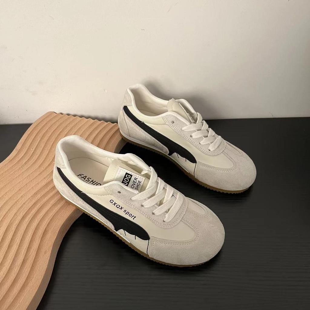 Leather breathable inner height increase racing German training shoes women's 2025 summer new models show feet small color matching sports Forr