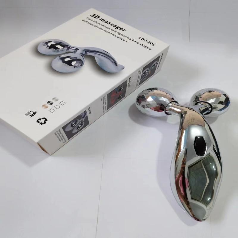 3D Dual Roller Massager Face Lifting Skin Tightening Suitable for Face Neck Body Daily Skincare Use