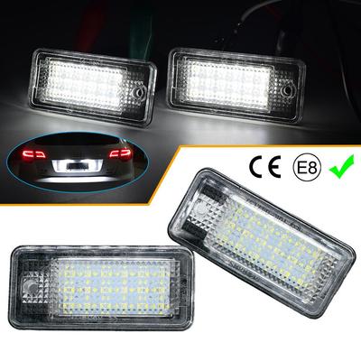 2 pezzi di luce targa auto per A3 A4 A6 A8 S6 Q7 RS4 RS6 Plus luci targa posteriori bianche lampada targa posteriore sostituzione diretta