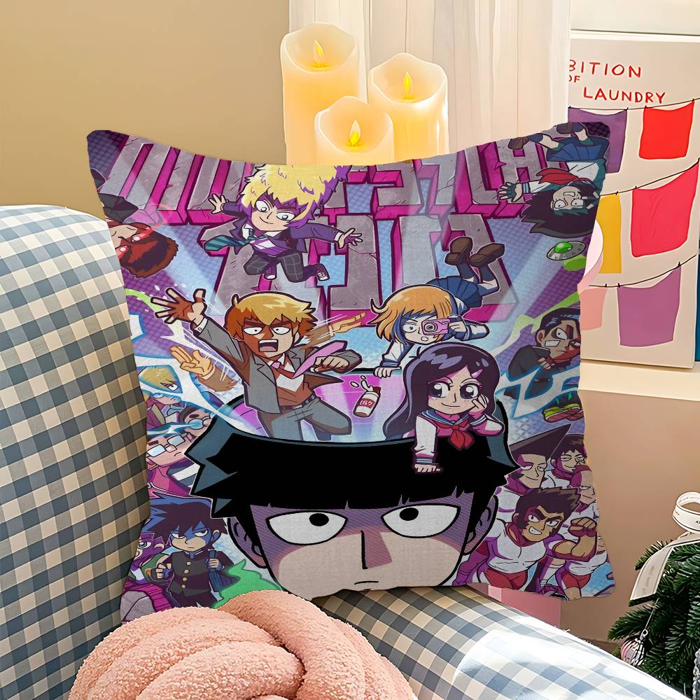 Japan Anime Mob Psycho 100 Personalisierte Bildtext Heimdekorationskissen Haushaltsgeschenke 45x45cm