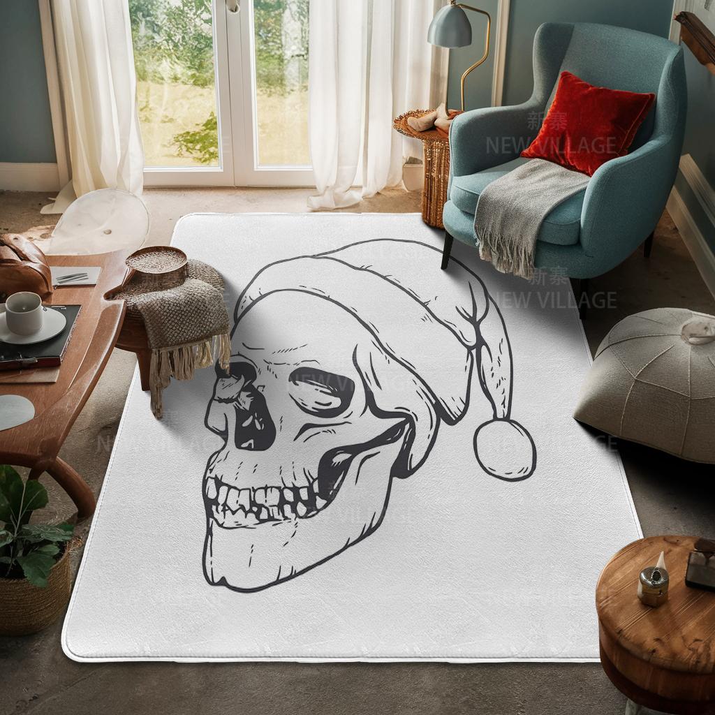 House Entrance Carpet Home Door Mat Living Room Bath Foot Bathroom Non-slip Water Absorption Rugs Bath Merry Christmas Winter