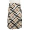 USED Skirt 36 Wool Beige Nova Check
