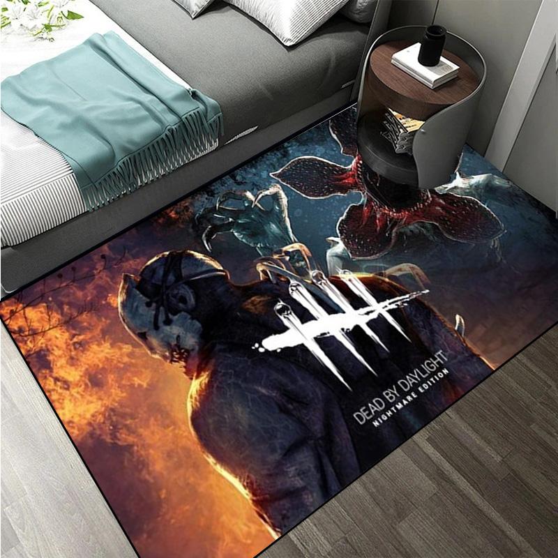 D-Dead by Daylight survival horror escape game Large Area Rugs Carpet for Home Living Room Bedroom Sofa Doormat Floor Play Mat
