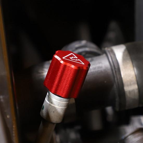 For Toyota Supra 19-24 Red Alloy Engine Part Cabin Fuel Line Cover Decorate Cap