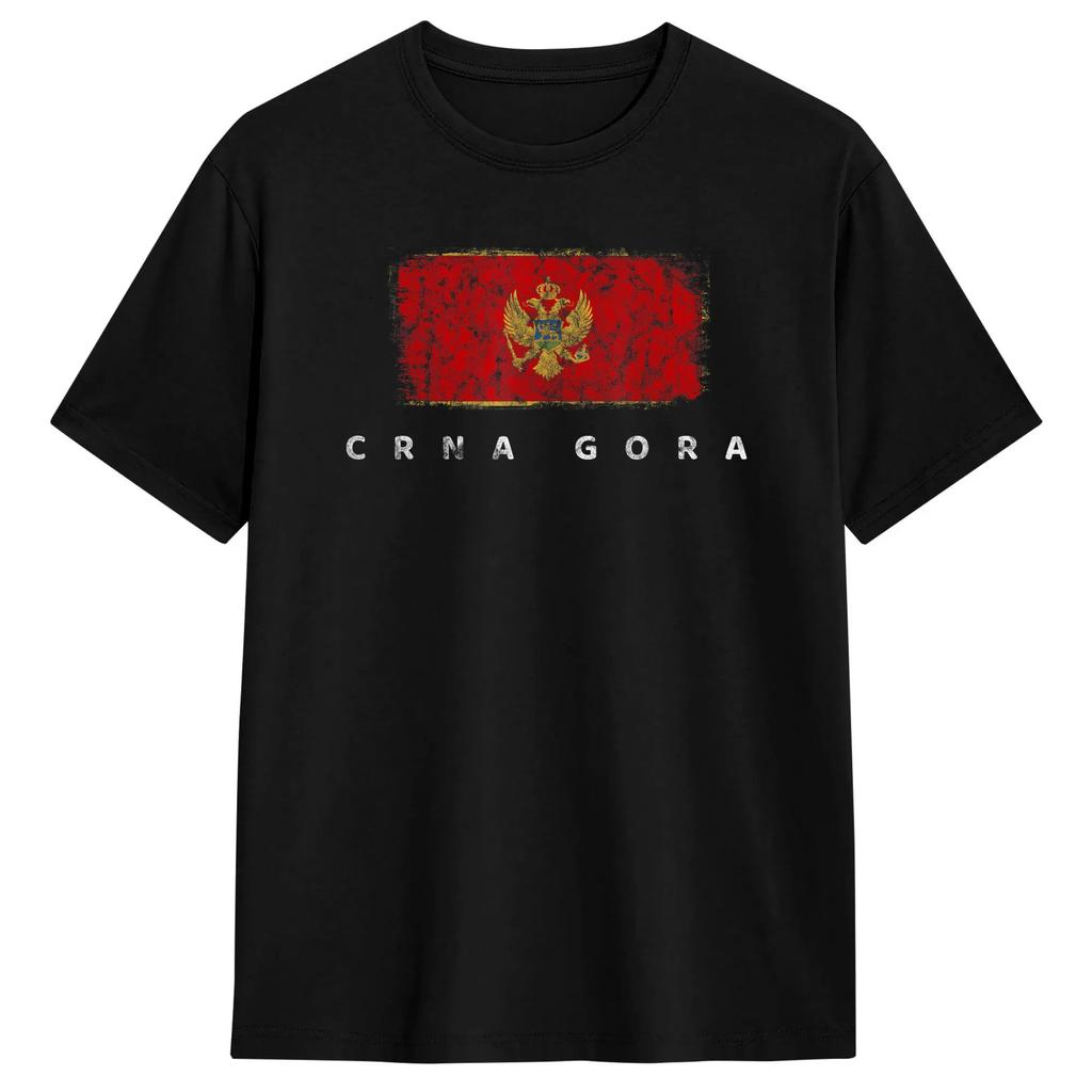 Unisex Unisexs TShirt Montenegro Flag T Shirts Harajuku Summer Tees Y2k Fun Cotton Tops Birthday Gift