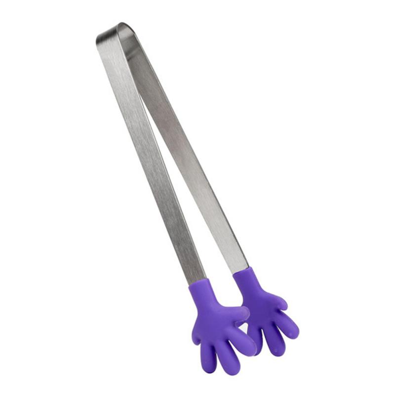Silicone Grill Tongs Food Grade Non-Stick Heat Bread Clip Resistant BBQ Cooking Serving Clamp Gripper Long Handle Heat Food Clip