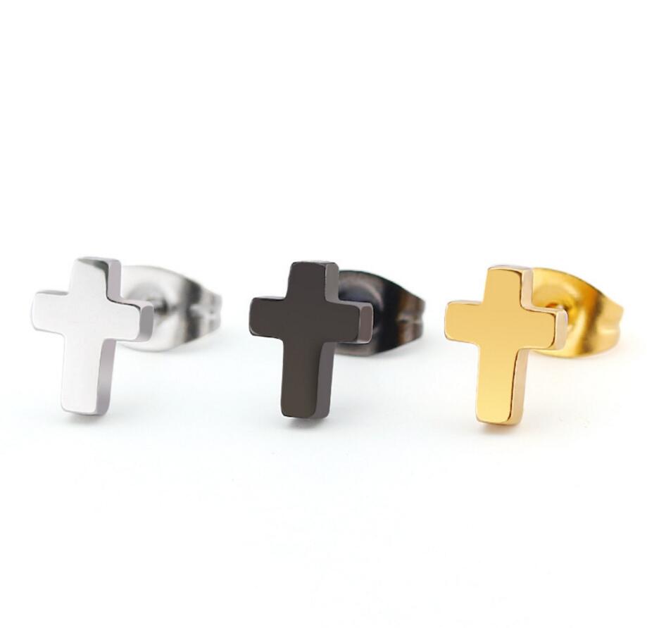 Minimalist Stainless Steel Dentist Tooth Stud Earring Women Men Cute Cross Earings Leaf Swallow Earing Party Accessories