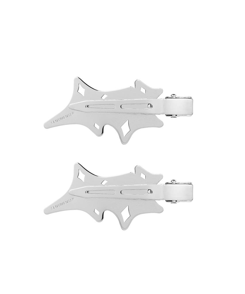 Sentiments No.542 [Silver] Surfboard Diamond Hair Pin 2Set