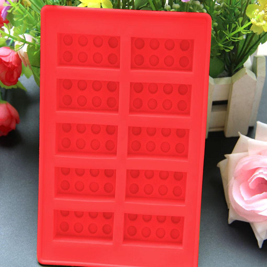 Byggeklosser Isbitform DIY Sjokoladeform Fondant Gelé Bakeform
