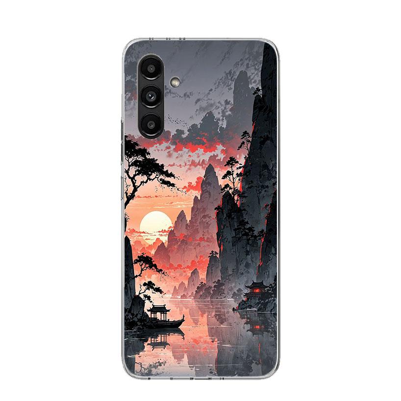Chinese Style ink Painting Art Phone Case For Samsung Galaxy A17 A16 A14 A15 A13 A57 A56 A54 A55 A53 A37 A36 A34 A35 A33 A26 A24