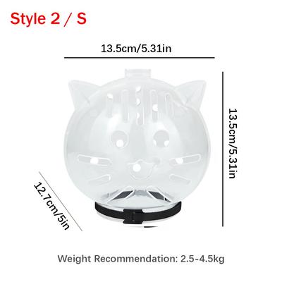 Transparent Breathable Cat Muzzle Anti-Licking Anti-Bite Cat Mask Cover Helmet Anti Scratch Cat Grooming Accessories