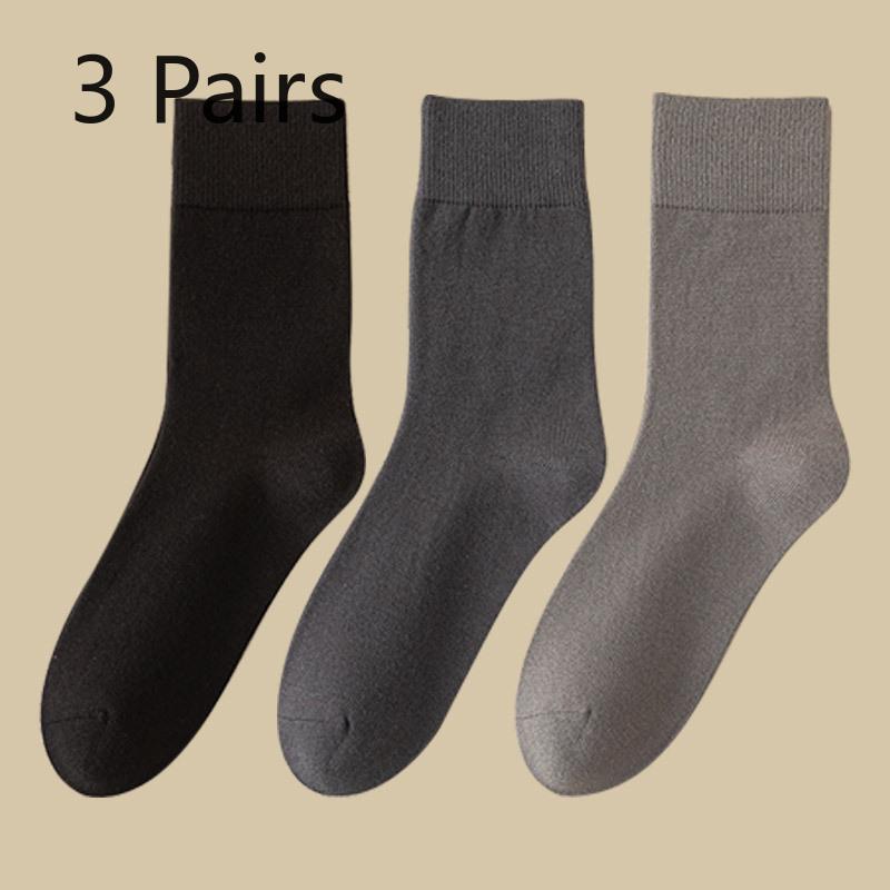 

3 пары мужских зимних носков-труб для сна с эффектом спонтанного нагрева без косточек, толстые утеплители, впитывающие пот 3 Pairs