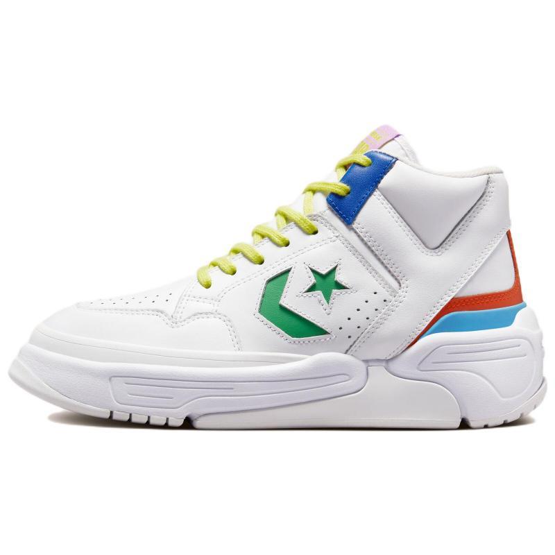 Converse Weapon CX Viva Las Vegas Leather Trendy Mid-Top Vintage Basketball Shoes Unisex White Green