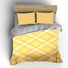Yellow and White Plaid. Bedding Sets Duvet Cover Sets Duvet Covers Pillowcases(1 * Duvet Cover 2 * Pillowcases Without Duvet Insert)