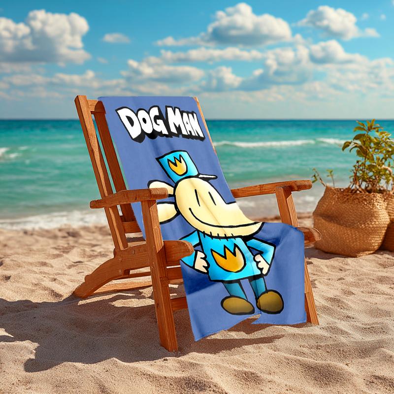 1pc DogMan1 Beach Towel, Comfortable and Thick, and Swimming/Bath/Picnic/Camping Towel, Suitable for Seaside Beaches