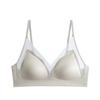 Triangle cup breathable and seamless, comfortable gathering, anti-sagging, non-steel ring breasted bra