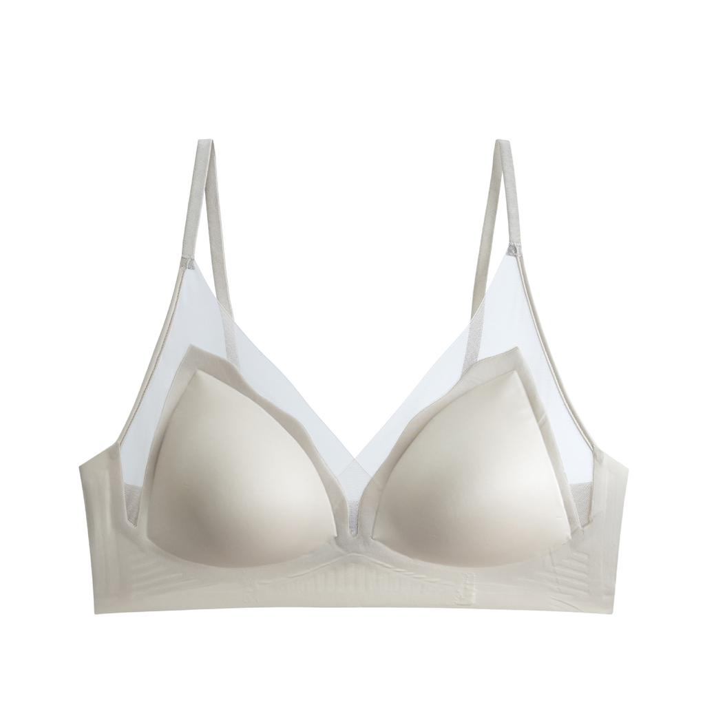 Triangle cup breathable and seamless, comfortable gathering, anti-sagging, non-steel ring breasted bra