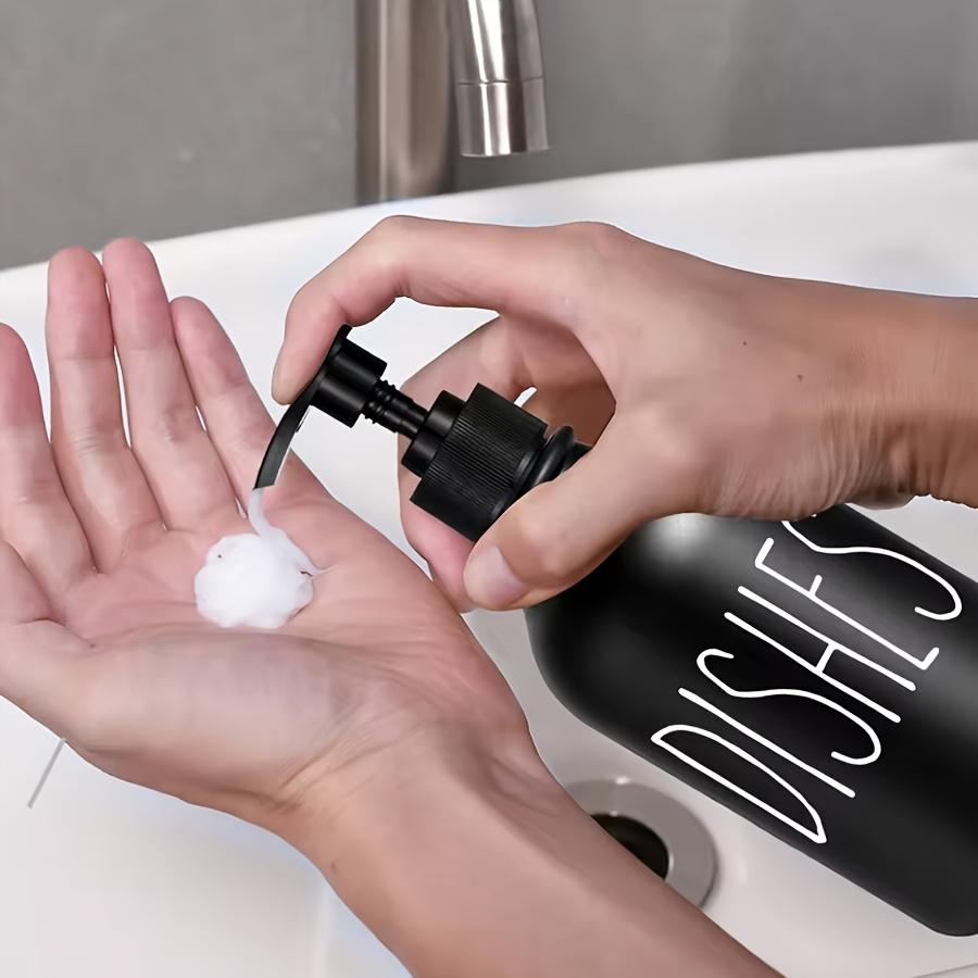 2 Stück Nachfüllbarer Spülmittelspender mit Ablage Küche Bauernhaus Deko Arbeitsplatte Hand Spülmittel Flasche Hand Spülmittelbehälter