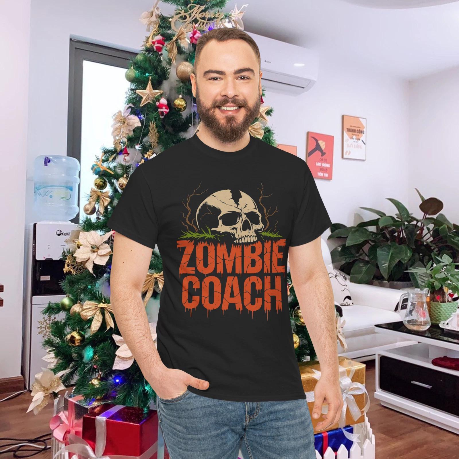 Zombie Coach Scary Skull Halloween T- Shirt S