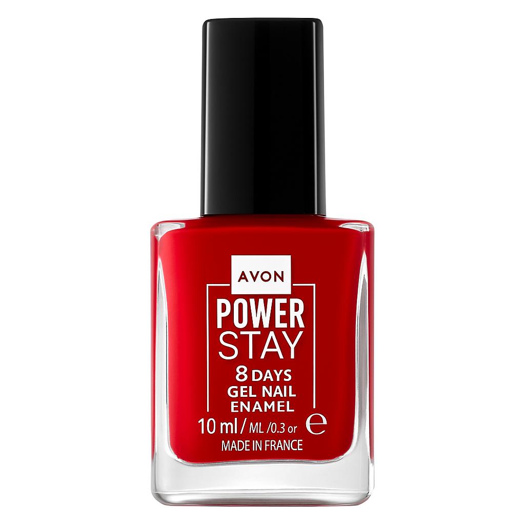 Avon Powerstay Red Is Red Hybridný gélový lak na nechty