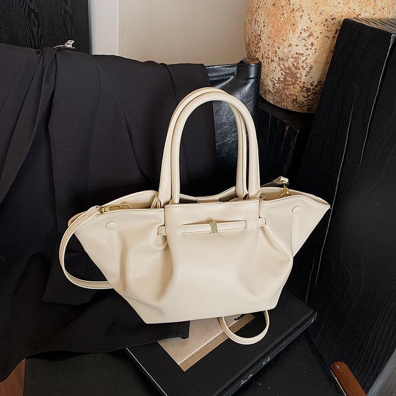Neue, schlichte und modische Tragetasche mit großem Fassungsvermögen, New York Bag, lässige Umhängetasche beige