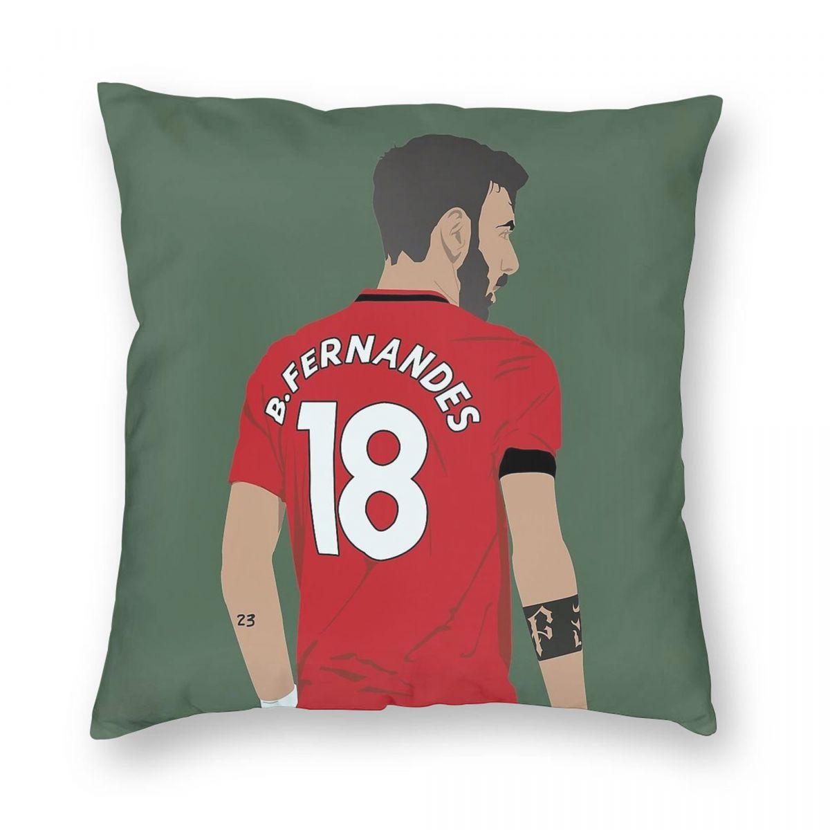

Bruno Fernandes Pillowcase Polyester Linen Velvet Creative Zip Decorative Throw Pillow Case Car Cushion Case Wholesale 45x45 30x30cm