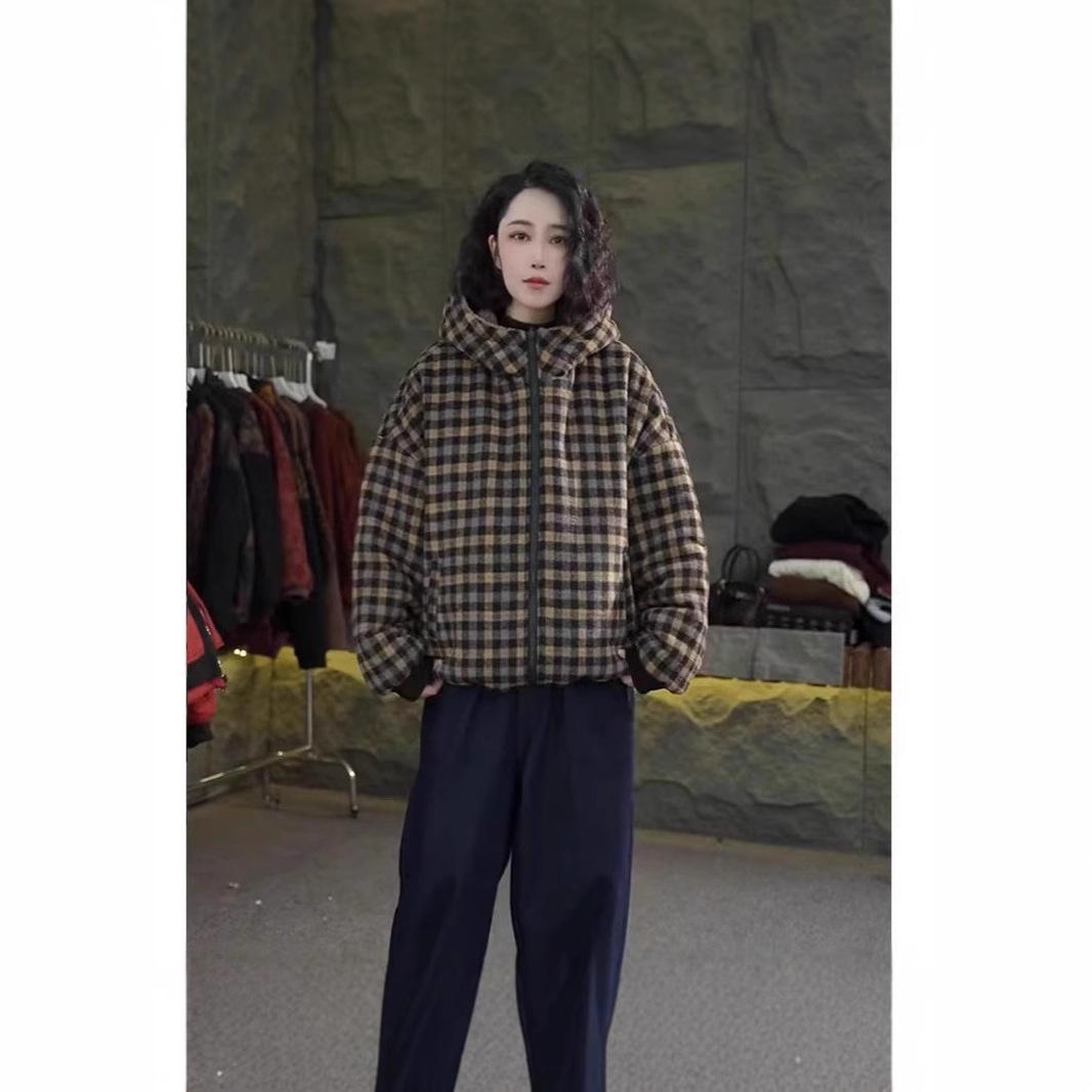 

2024 Winter Fleece-Lined Double-Sided Casual Slimming Cotton Jacket L
